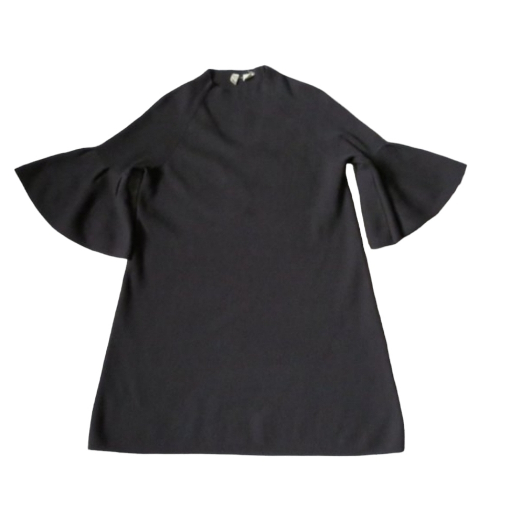 Anthropologie MOTH Bell Sleeve Sweater Dress Black Size S